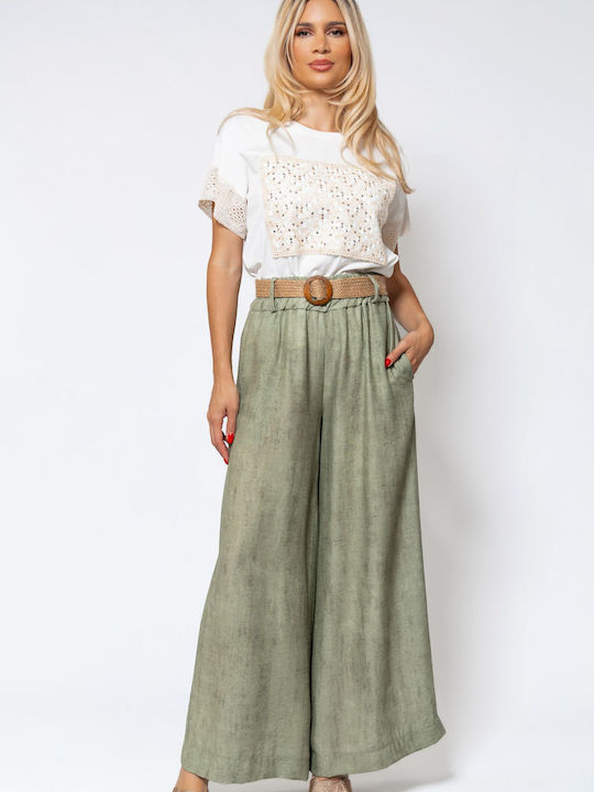 Damen Bluse Baumwolle mit Spitze Zaharí