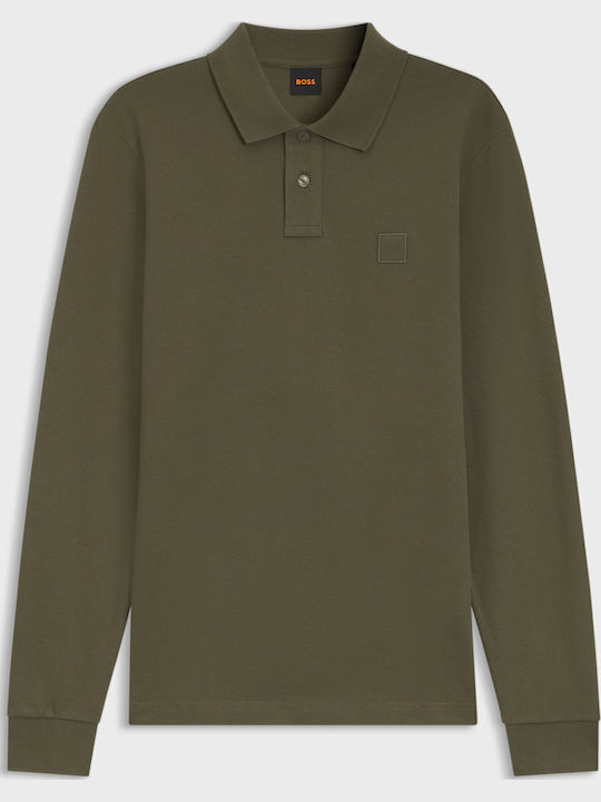 Passerby Polo Long Sleeve Blouse Green
