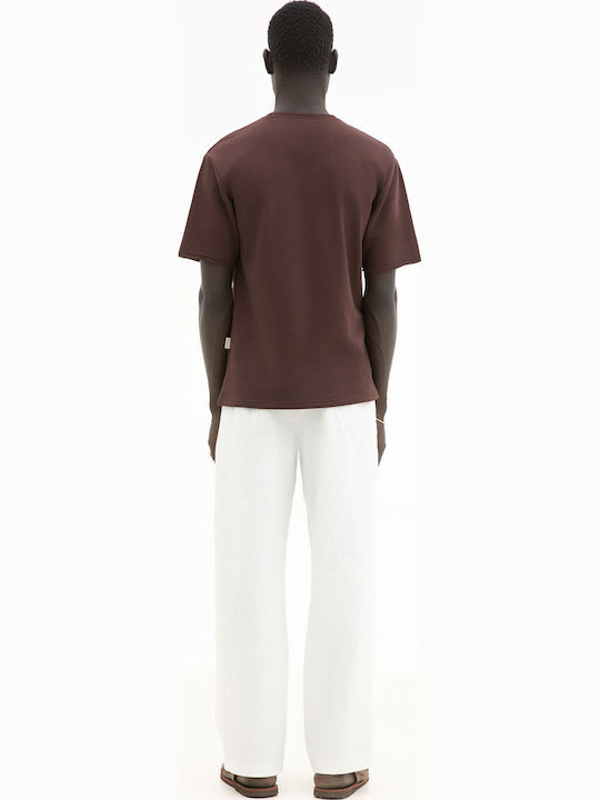 Short Sleeve Brown Blouse