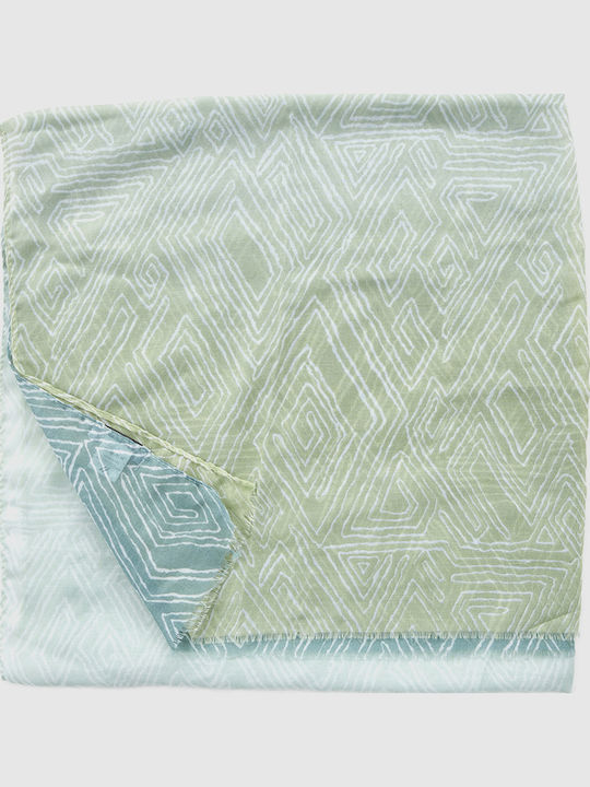 Verde Damen Seidenschal Grün
