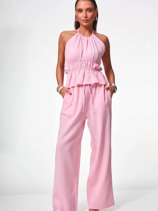 Women's Pink Set with Trousers