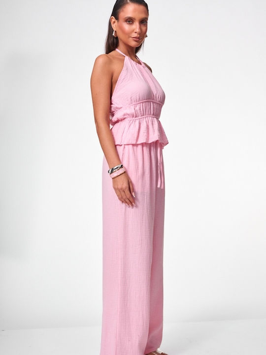 Women's Pink Set with Trousers