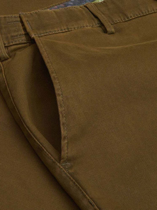 Chino Elastic Trousers Tabac Brown
