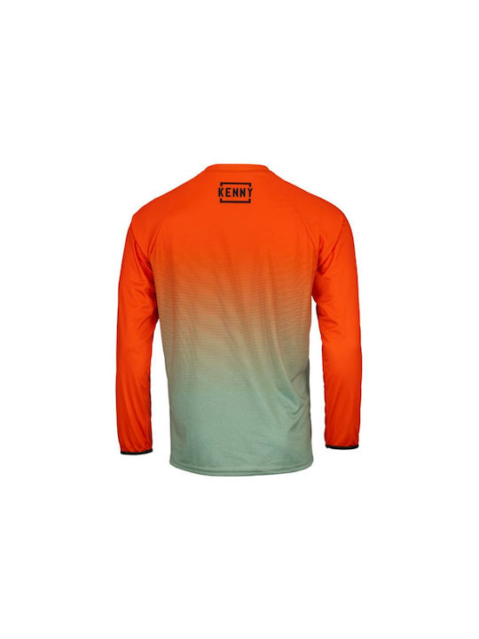 Kenny Kinder Lange Ärmel Fahrradtrikot Berg Orange