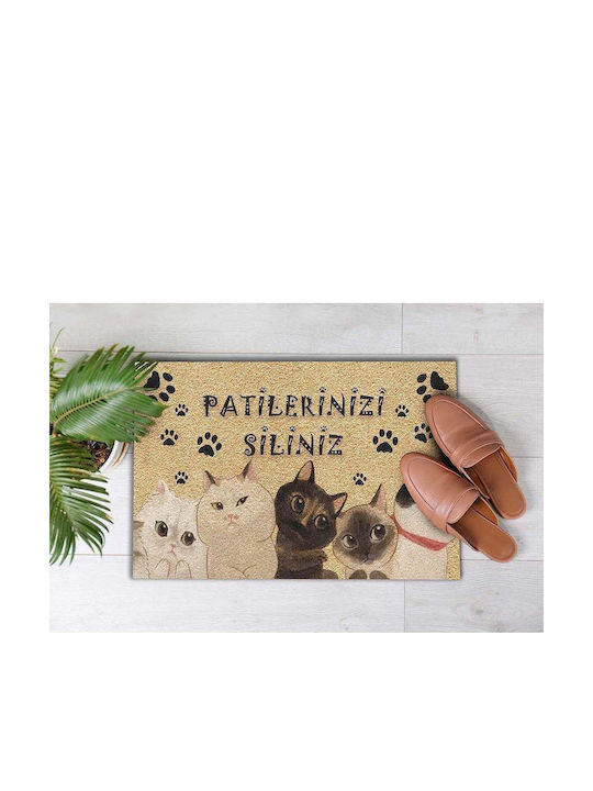 SteweHome Non-Slip Orange Doormat 45x70cm Thickness 15mm