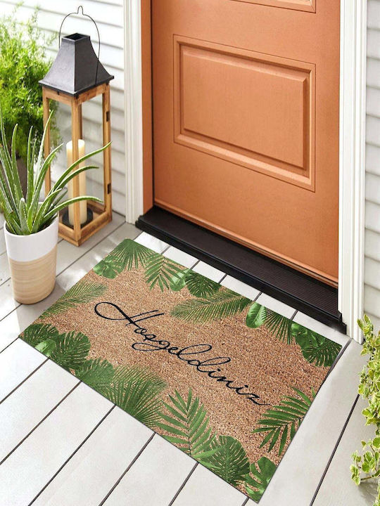 SteweHome Non-Slip Orange Doormat 70x45cm
