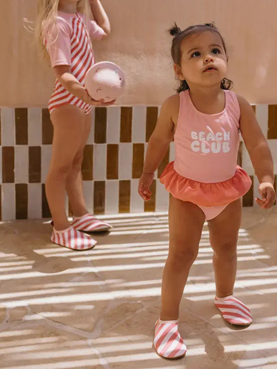 Tutete Stripes Costume De Baie Pentru Copii Întreg Stripes Bloom / Blush
