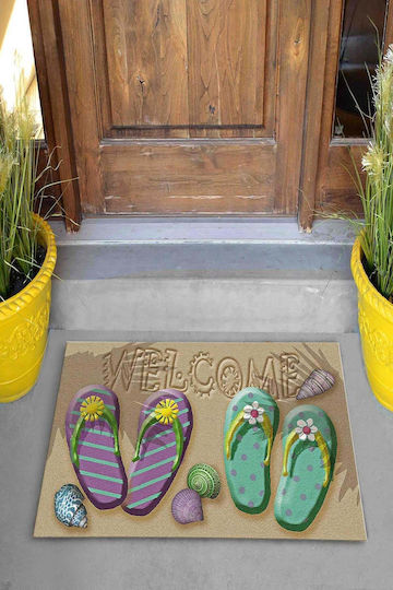 SteweHome Orange Entrance Mat 70x45cm STE-029077-P29077 Orange