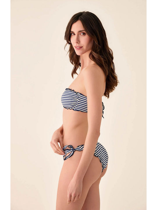 Fru Fru Set Bikini Ριγέ Μπλε