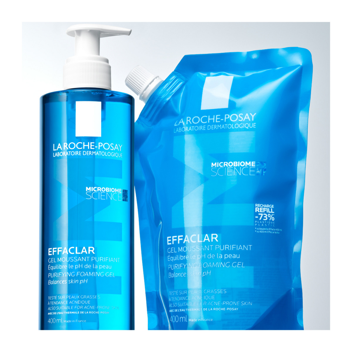 La Roche Posay Effaclar Gel Καθαρισμού Προσώπου Κατά των ατελειών & Έλεγχο λιπαρότητας Refill 400ml