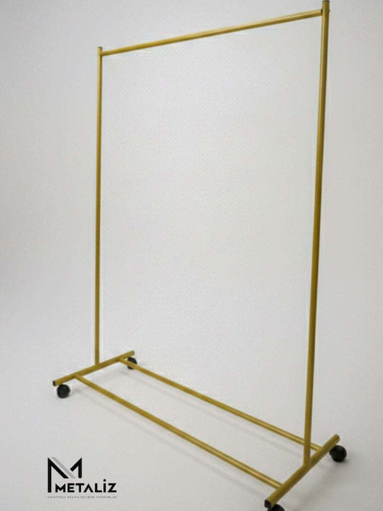 SteweHome Trolley Kleiderständer aus Metall Gold 100x132cm