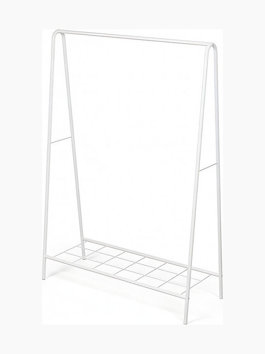SteweHome Κρεμάστρα Δαπέδου από Μέταλλο Λευκή 100x152cm
