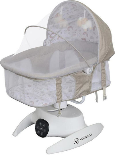 SteweHome Cradle with Mattress and Wheels Brown