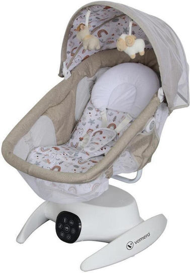 SteweHome Cradle with Mattress and Wheels Brown