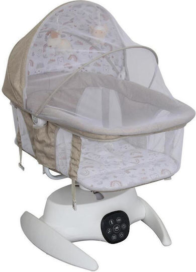 SteweHome Cradle with Mattress and Wheels Brown