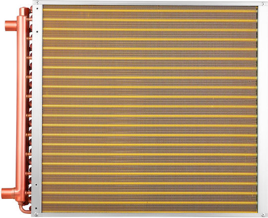 Water to Air Heat Exchanger Vevor Heat Exchanger Coil Hvac Fins 559 x 559 mm Copper Tubes Aluminum Fins Output 190k Btu Outdoor Wood Stove Hydronic Heating Cooling Systems