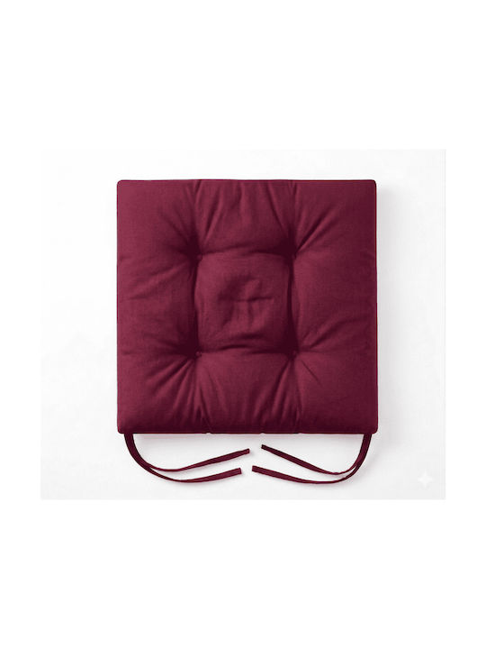 Garden Chair Cushion Burgundy 40x40cm
