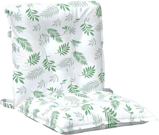 vidaXL Wasserdichtes Gartenstuhlkissen mit Rückenlehne aus Polyester 50x100cm