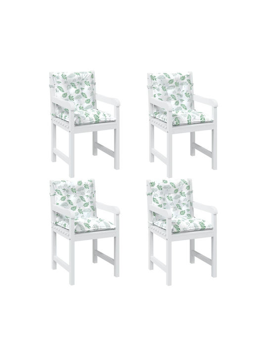 vidaXL Wasserdichtes Gartenstuhlkissen mit Rückenlehne aus Polyester 50x100cm