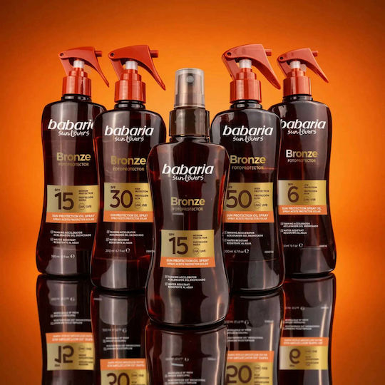 Babaria Protection Sunscreen Αδιάβροχο Αντηλιακό Λάδι SPF15 σε Spray 300ml