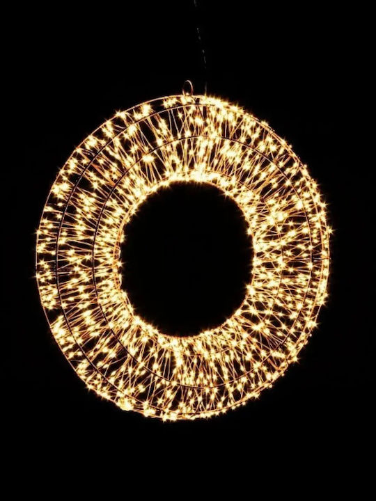 Weihnachtskranz Dekoratives Metall Kranz Beleuchtet mit Durchmesser 45cm