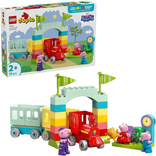 LEGO Duplo Trenul Călătorie cu Bunicul Pig pentru 2+ Ani 35 Bucăți