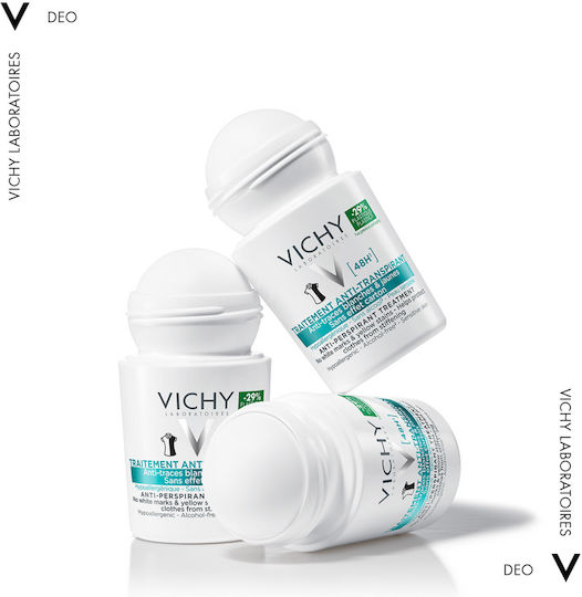 Vichy No White Marks & Yellow Stains Αποσμητικό 48h σε Roll-On 50ml