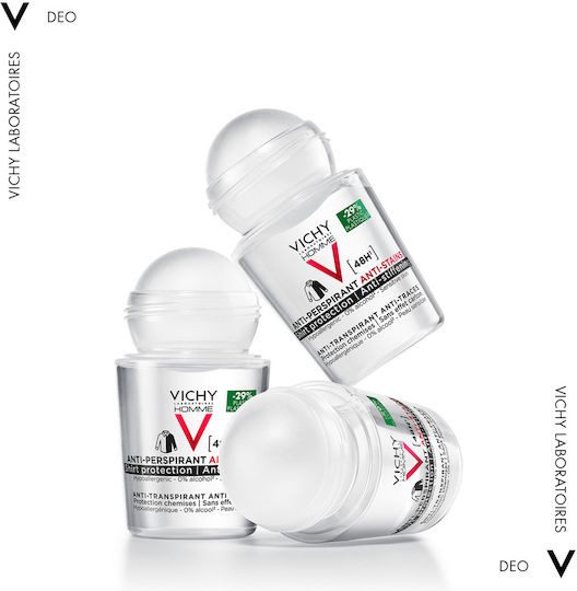 Vichy Homme Anti-Stains Roll-On Against White & Yellow Stains Deodorant 48h Roll-On 50ml