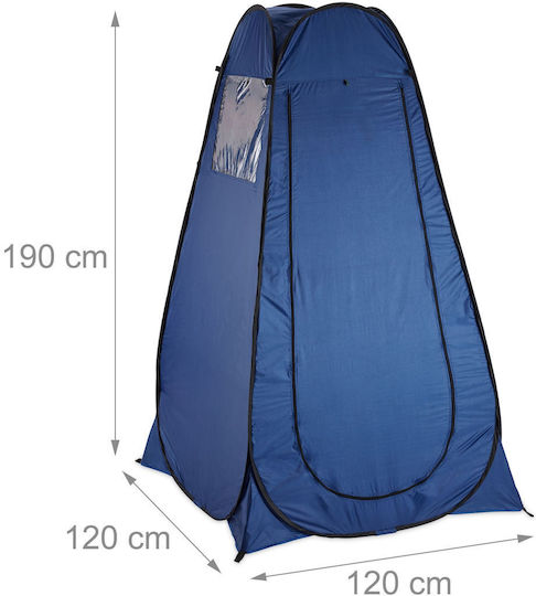 Relaxdays Cort Camping Pop Up Toaletă Albastru 190x120x120cm