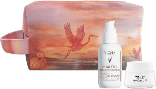 Vichy Capital Soleil UV-Age Skin Care Set for Moisturizing 3pcs
