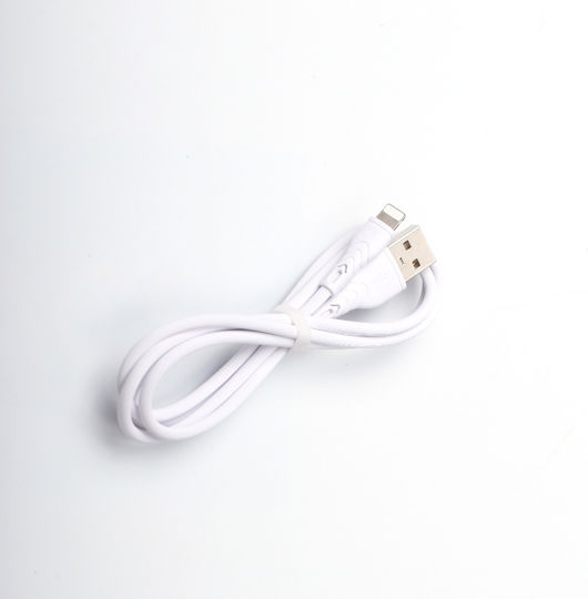 Appacs U11 Зареждащ Кабел За Данни Usb Lightning 1.0 M 2.4a Бял