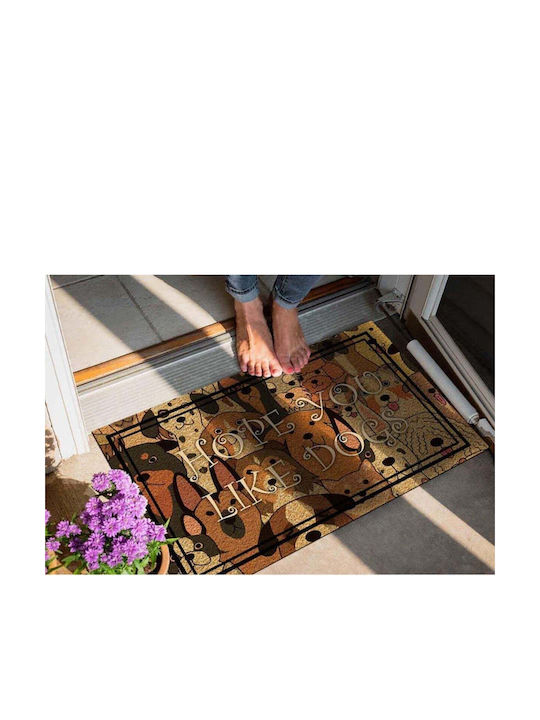 SteweHome Non-Slip Orange Doormat 70x45cm