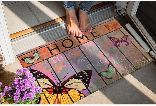 SteweHome Non-Slip Orange Doormat 70x45cm