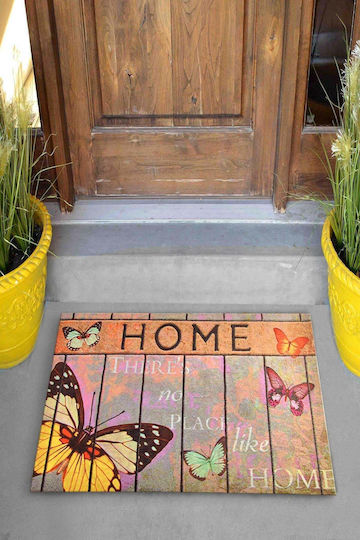 SteweHome Non-Slip Orange Doormat 70x45cm