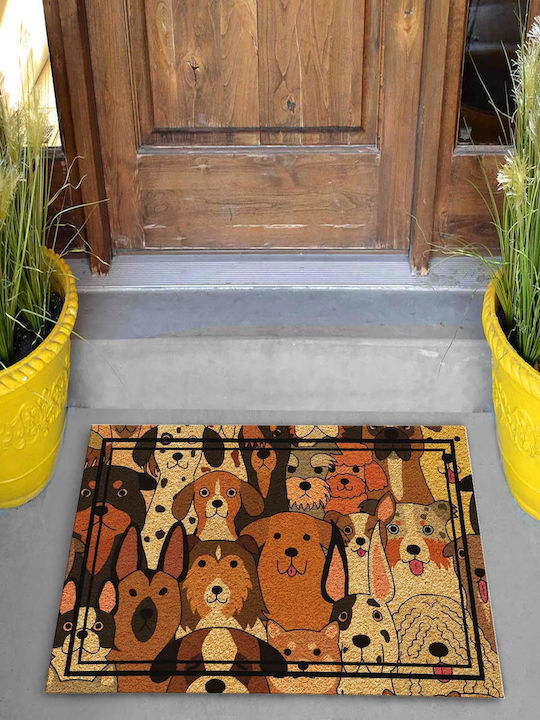 SteweHome Non-Slip Orange Doormat 45x70cm Thickness 15mm
