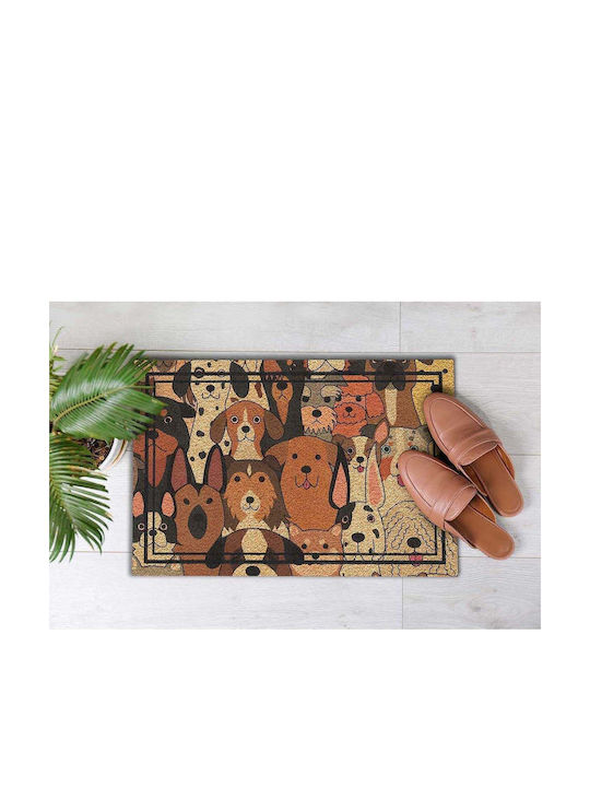 SteweHome Non-Slip Orange Doormat 45x70cm Thickness 15mm