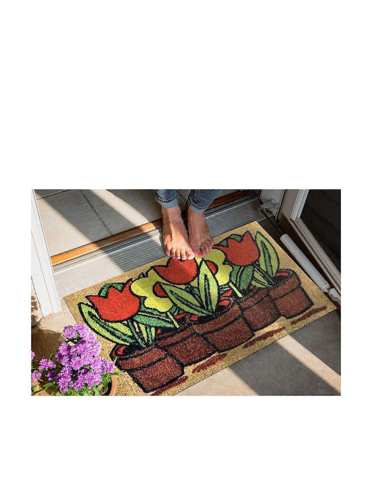SteweHome Non-Slip Red Doormat 70x45cm