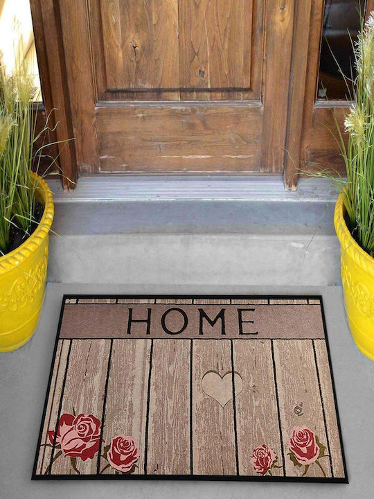 SteweHome Non-Slip Orange Doormat 70x45cm