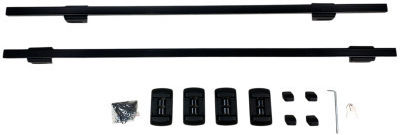 Autodachträger Werkseitig Verschraubte Halterungen 125 Cm Schlüssel Schwarzes Stahl Set 2 Stück Rb009a-120