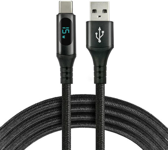 Usb-c Cable Everactive Cbb-2cbl 2m 3a Built-in Display Black