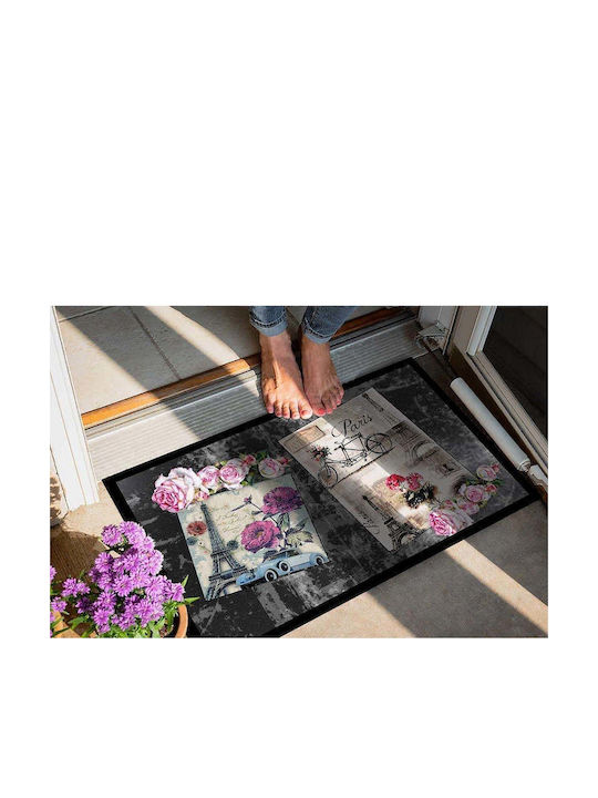 SteweHome Non-Slip Black Doormat