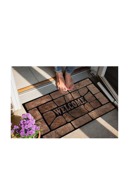 SteweHome Non-Slip Orange Doormat