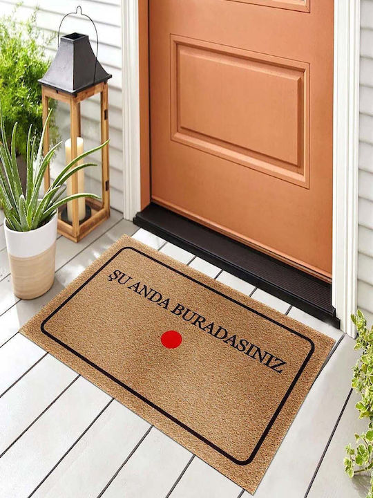 SteweHome Non-Slip Orange Doormat