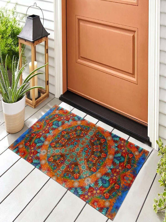 SteweHome Non-Slip Orange Doormat