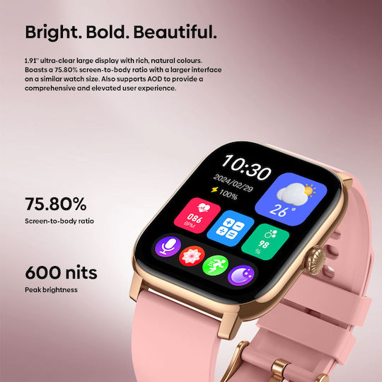 Zeblaze Btalk Pro 49mm Smartwatch with Heart Rate Monitor Black