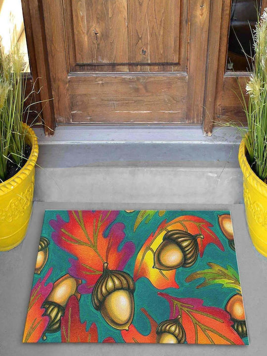 SteweHome Non-Slip Orange Doormat