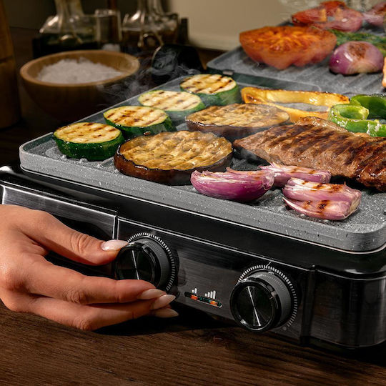 Cecotec Rock’nGrill Τοστιέρα Γκριλιέρα με Αποσπώμενες Πλάκες 2200W Μαύρη