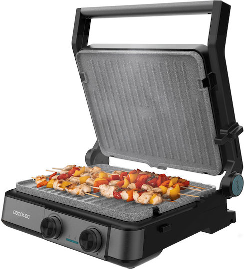 Cecotec Rock’nGrill Τοστιέρα Γκριλιέρα με Αποσπώμενες Πλάκες 2200W Μαύρη