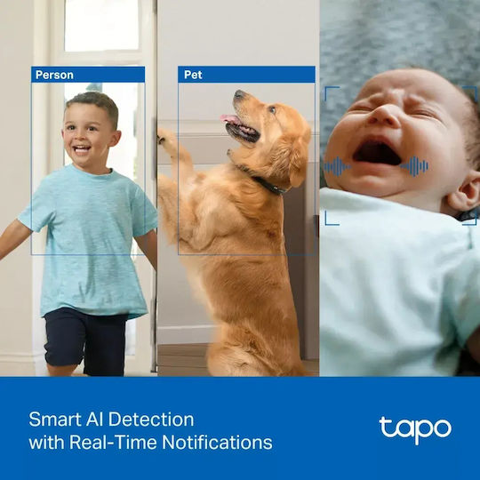 TP-LINK Tapo C250 IP Überwachungskamera Wi-Fi 4K mit Zwei-Wege-Kommunikation und Objektivgröße 4mm