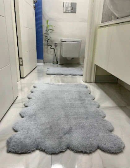SteweHome Non-slip Rectangular Gray Rug 60x100cm
